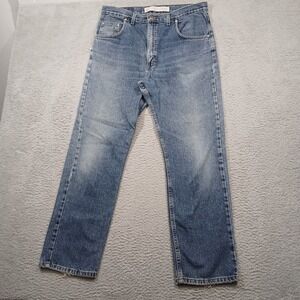 Arizona Jean Co Men's Jeans Blue Denim Straight Leg Casual Distressed